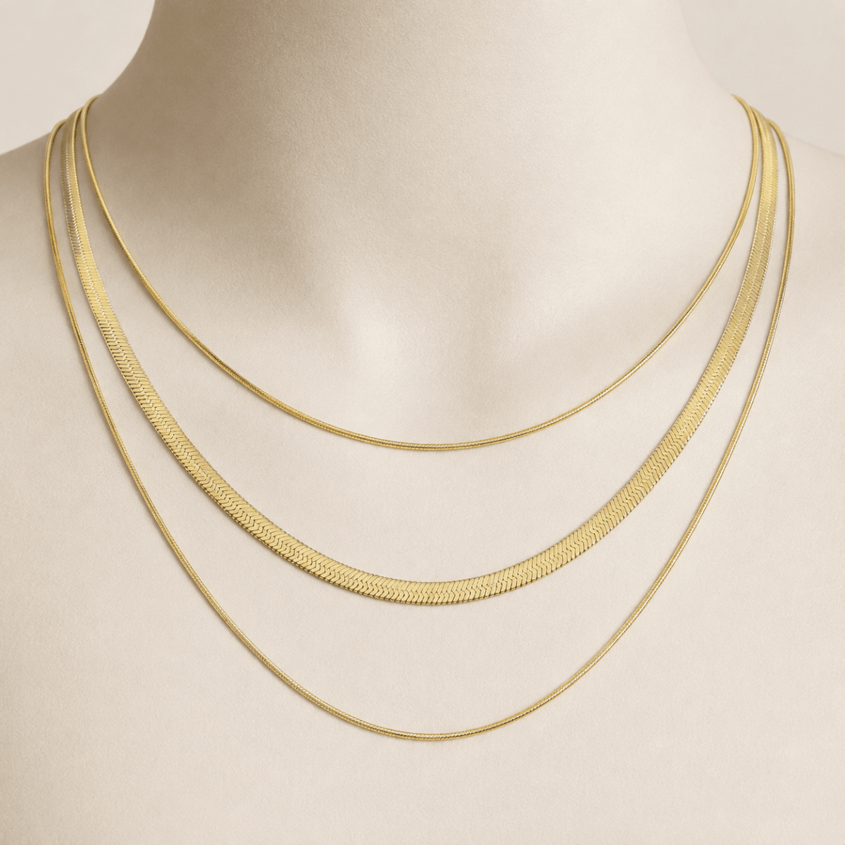 Siracusa Triple-Layer Chain Necklace