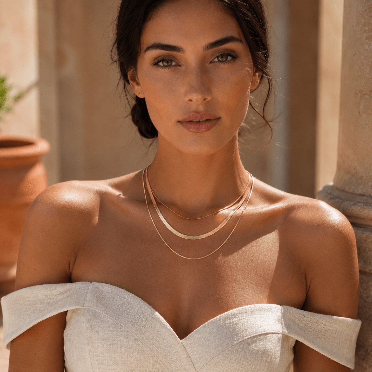 Siracusa Triple-Layer Chain Necklace