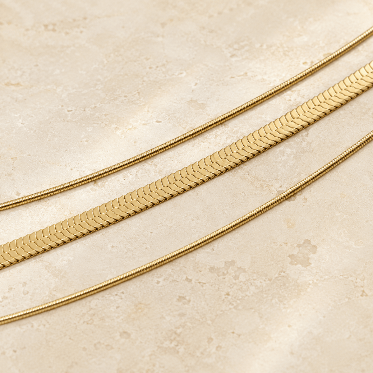 Siracusa Triple-Layer Chain Necklace