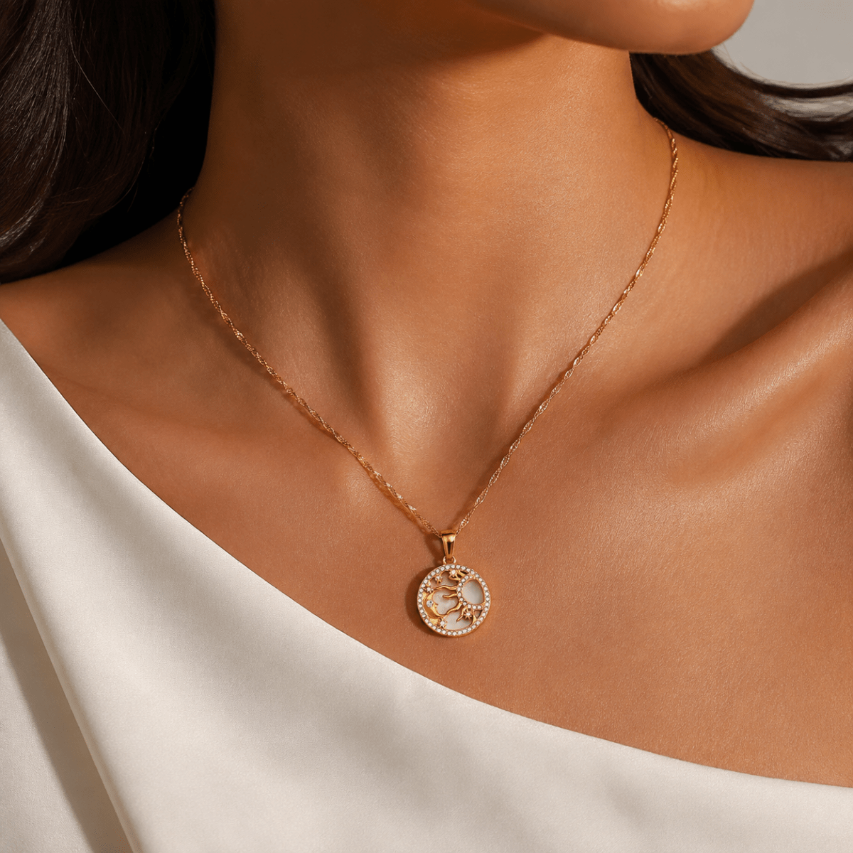 Solara Celestial Medallion Necklace
