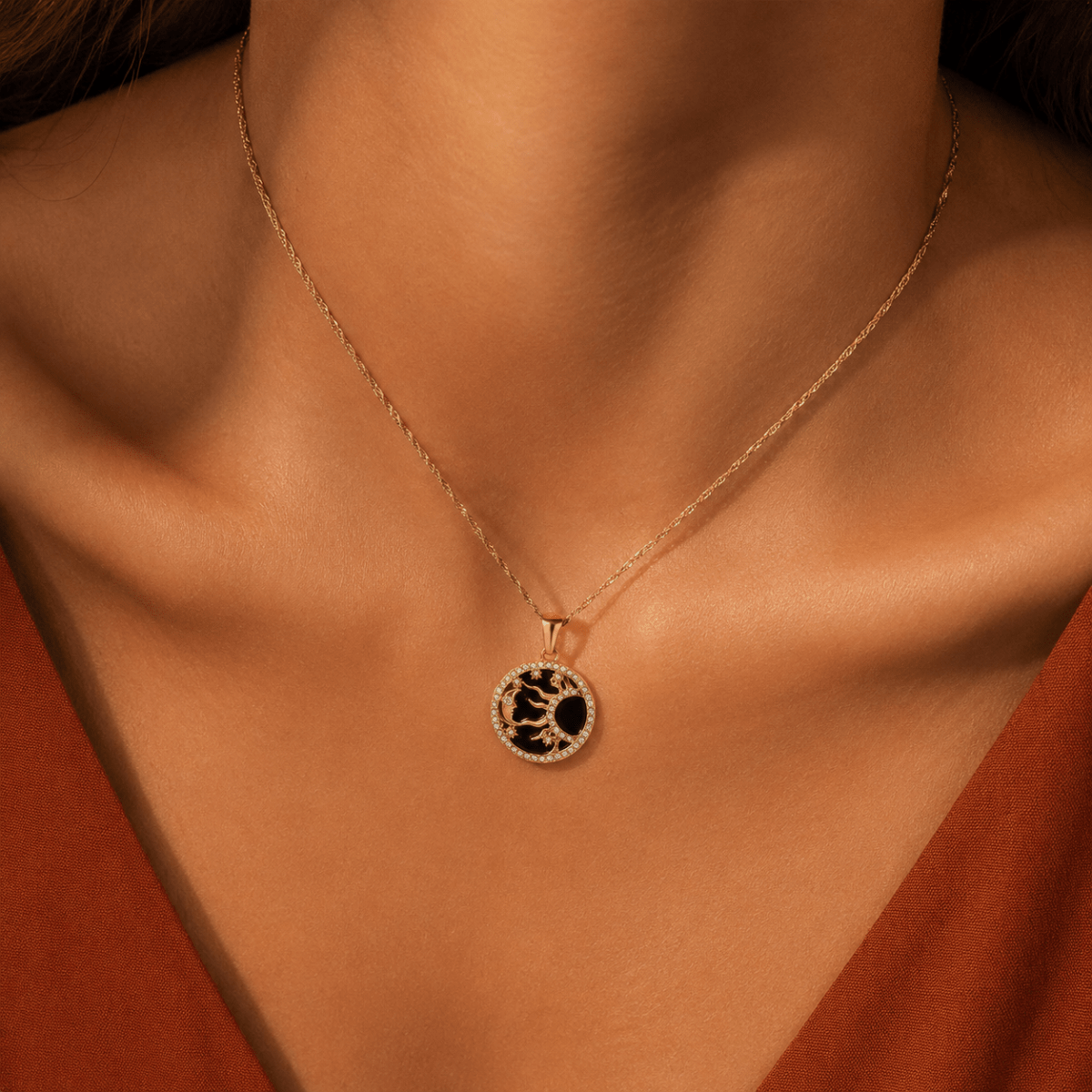 Solara Celestial Medallion Necklace