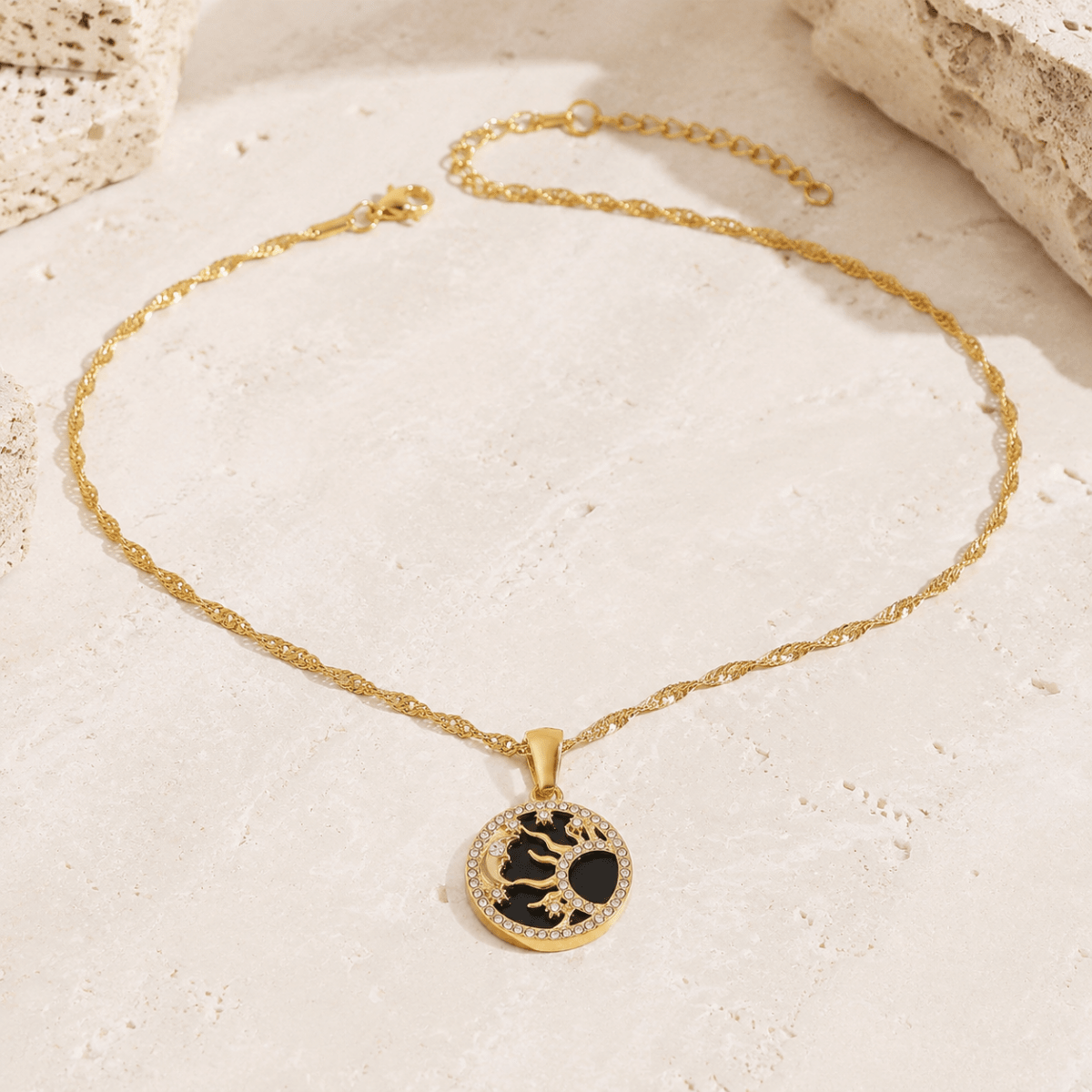 Solara Celestial Medallion Necklace