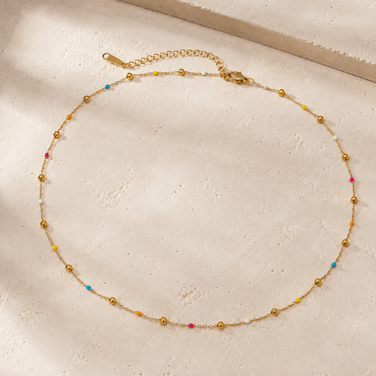 Solara Multicolor Bead Station Necklace