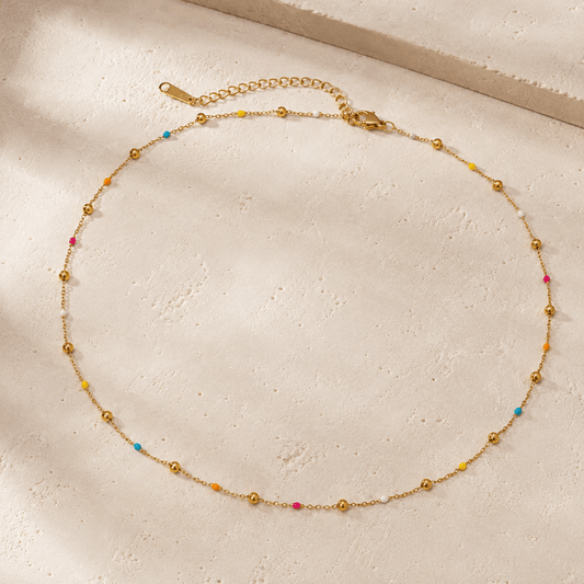Solara Multicolor Bead Station Necklace