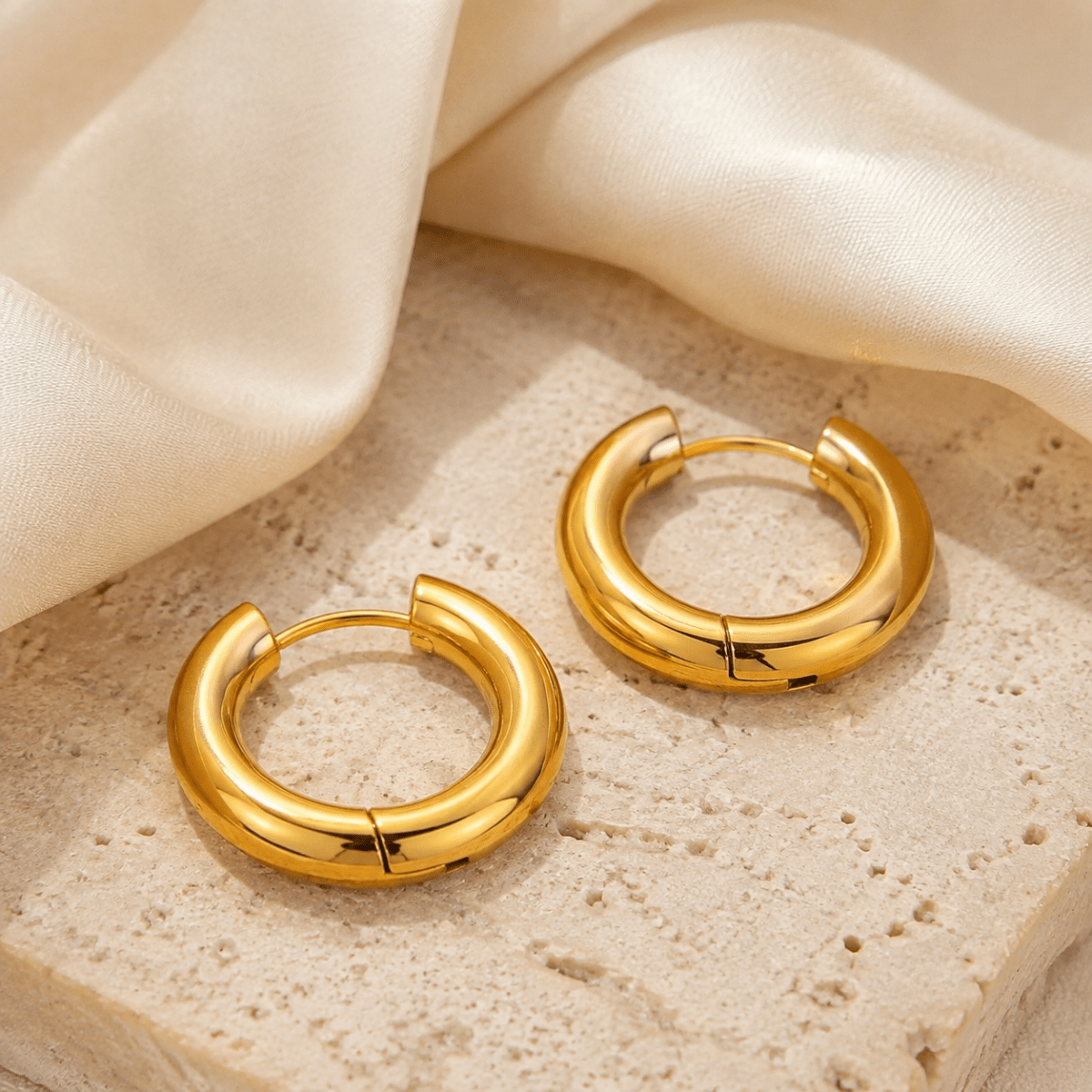 Soraya Bold Tubular Huggie Hoops