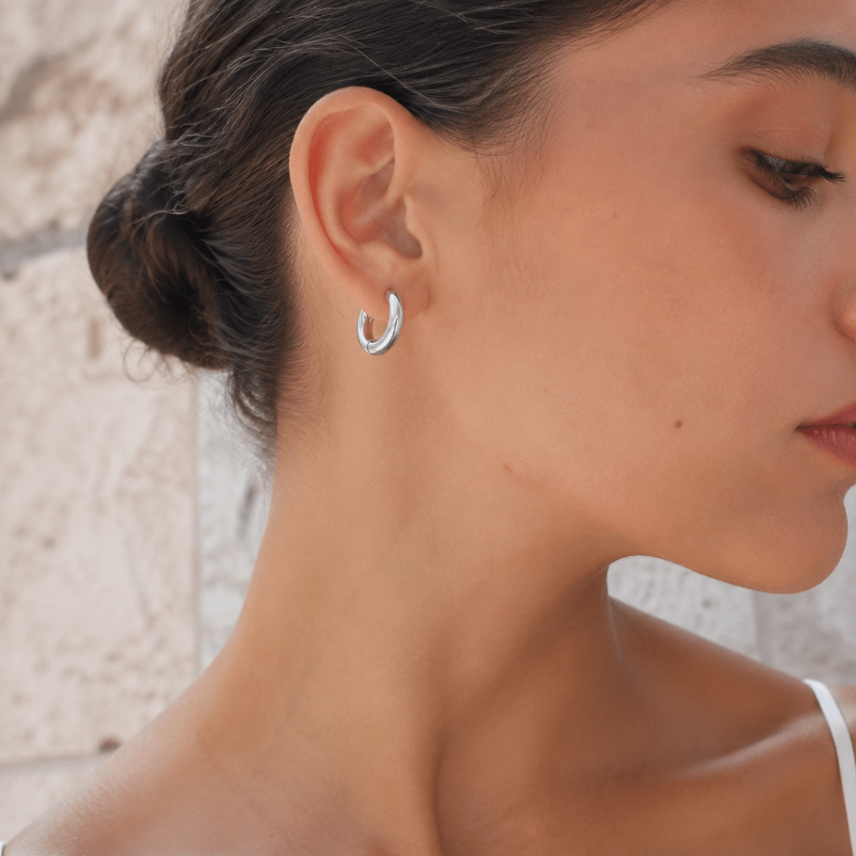 Soraya Bold Tubular Huggie Hoops