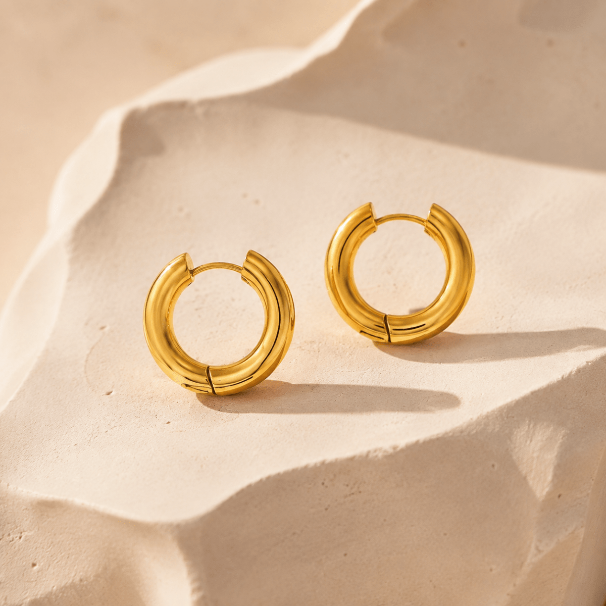 Soraya Bold Tubular Huggie Hoops