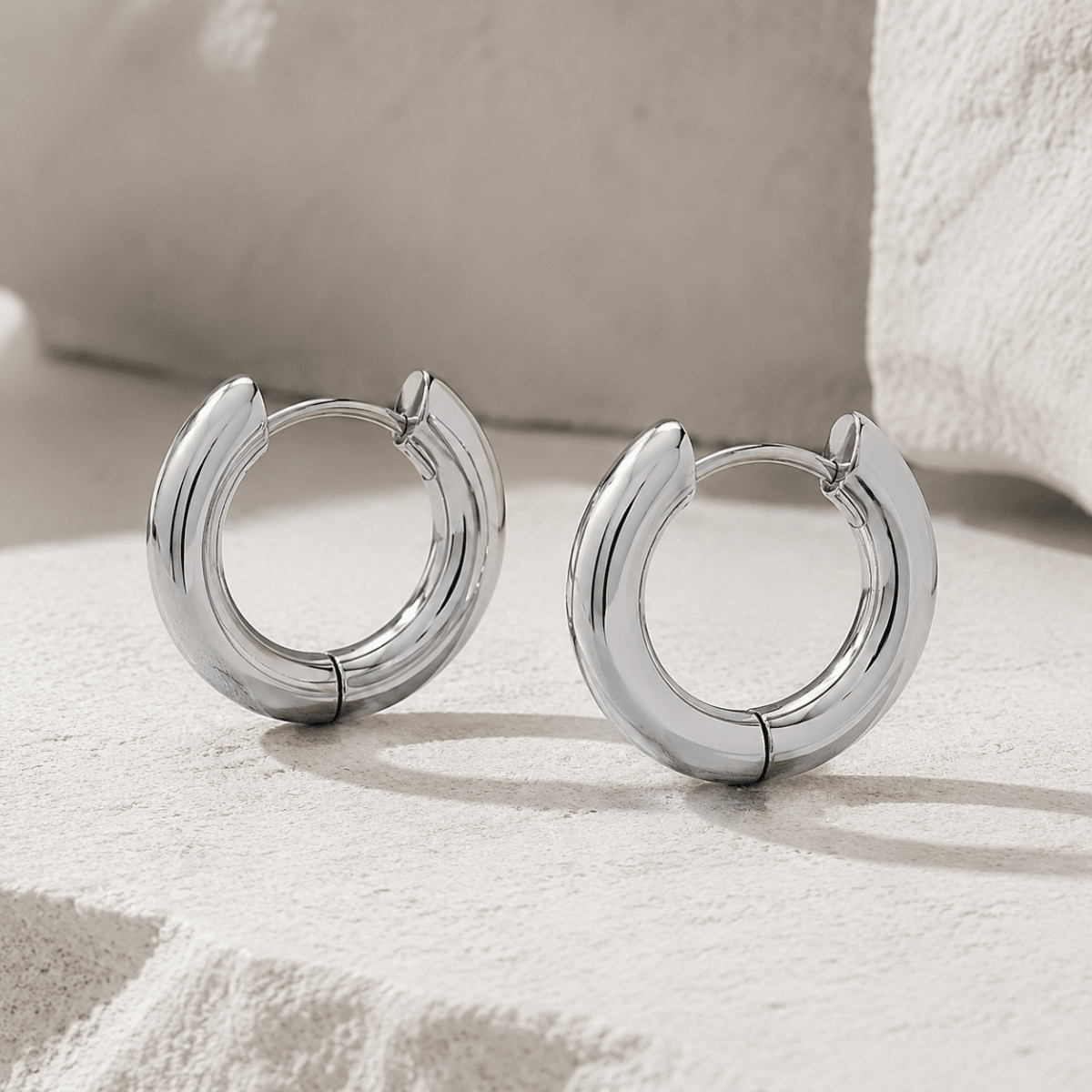 Soraya Bold Tubular Huggie Hoops