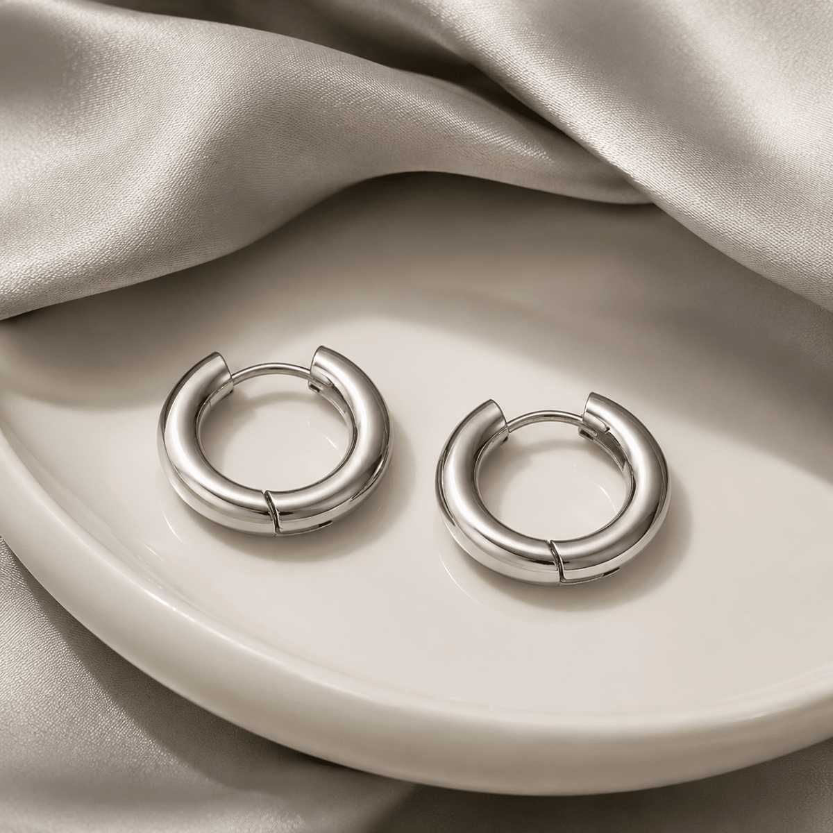 Soraya Bold Tubular Huggie Hoops