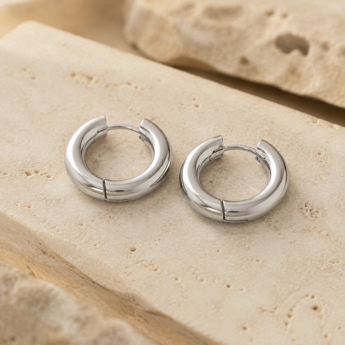 Soraya Bold Tubular Huggie Hoops