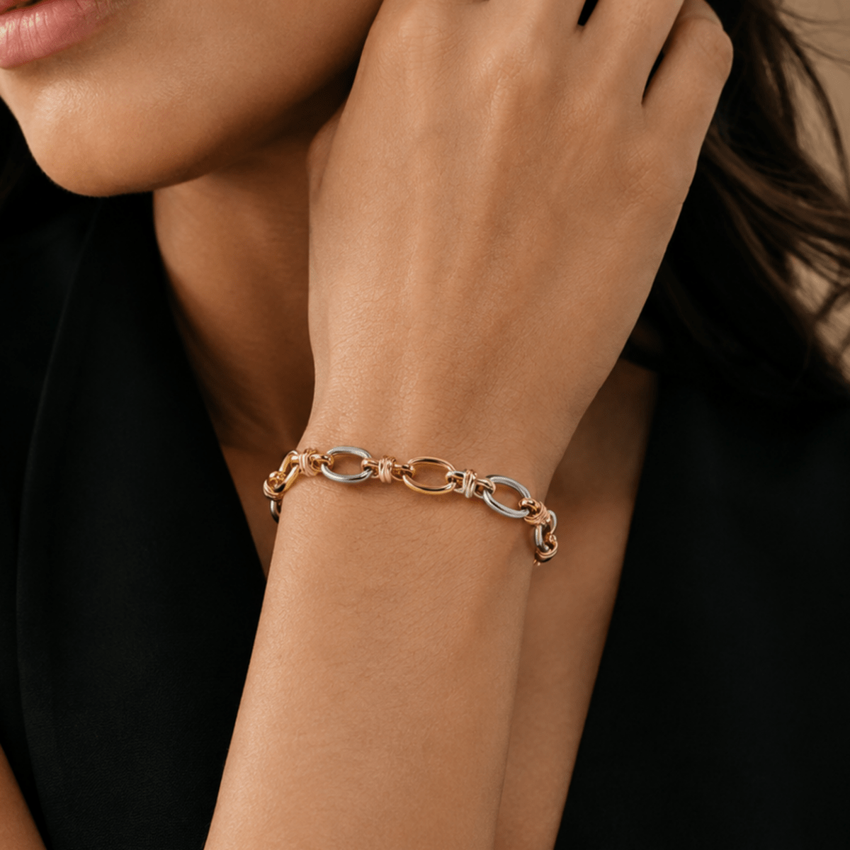 Taormina Two-Tone Wrapped-Link Bracelet