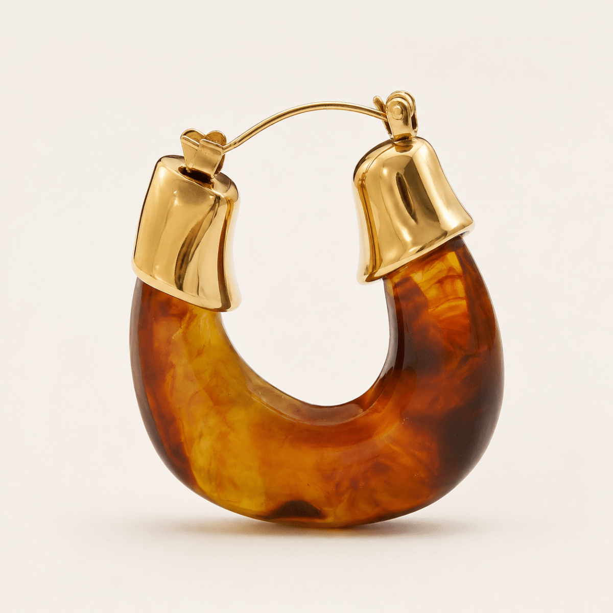 Thalia Sculpted Enamel Hoop Earrings