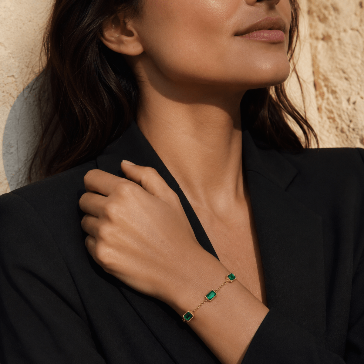 Virelia Five-Stone Halo Bracelet