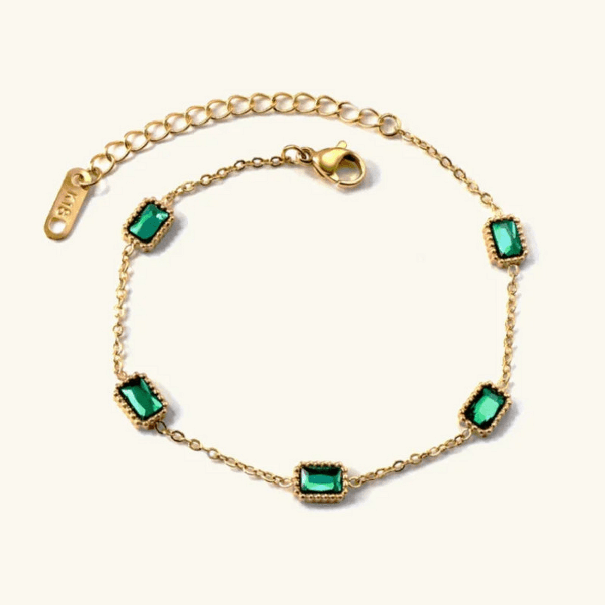 Virelia Five-Stone Halo Bracelet