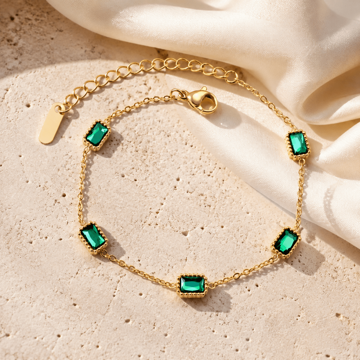 Virelia Five-Stone Halo Bracelet