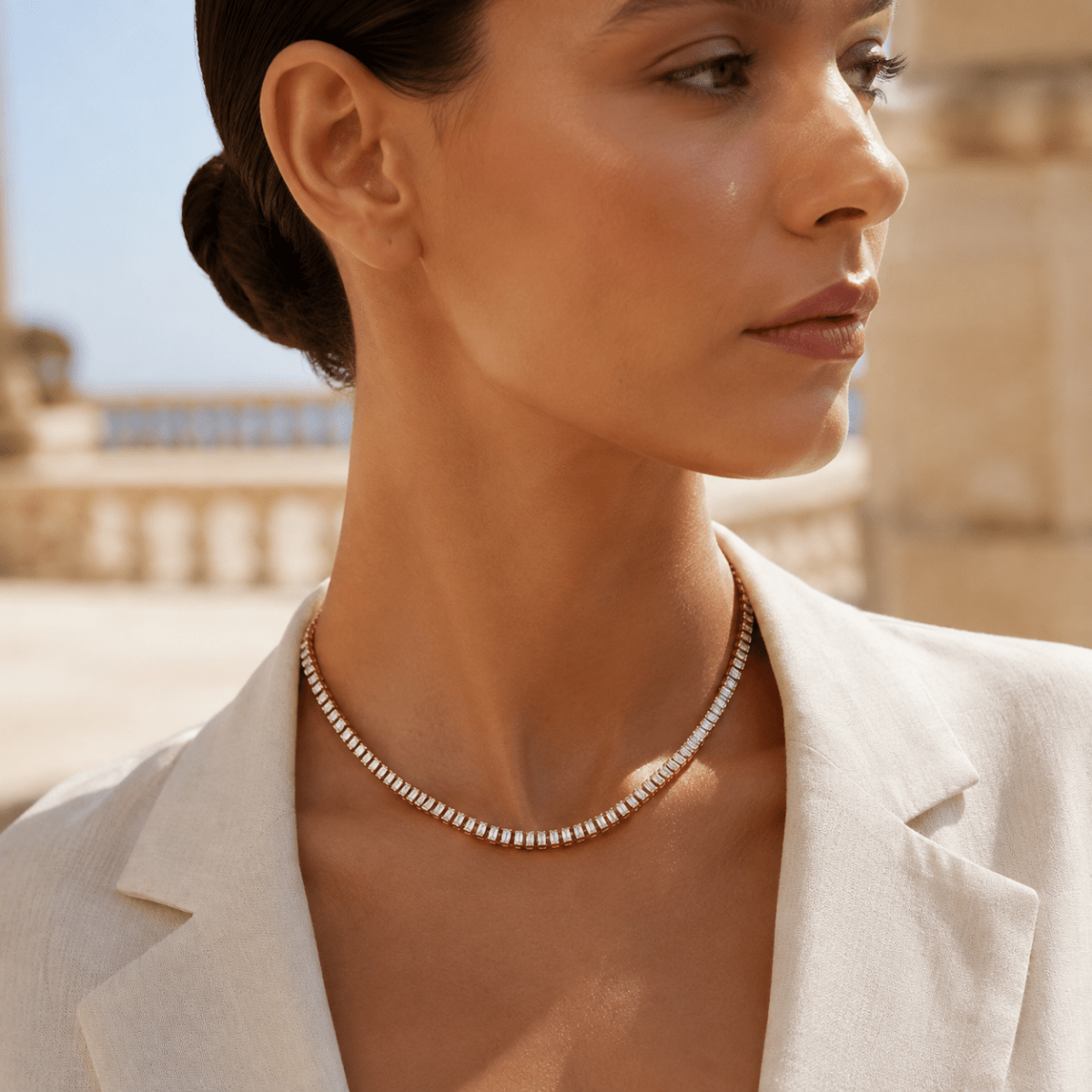 Zafira Chromatic Tennis Necklace