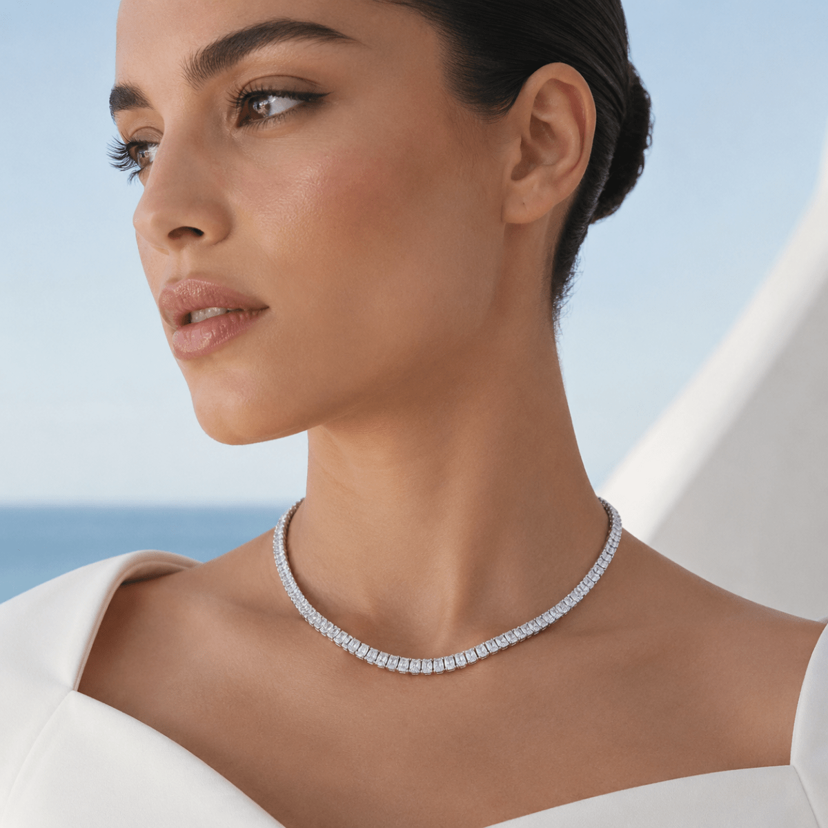 Zafira Chromatic Tennis Necklace