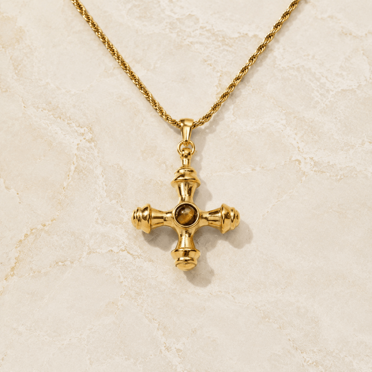 Zahara Ornate Cross Necklace