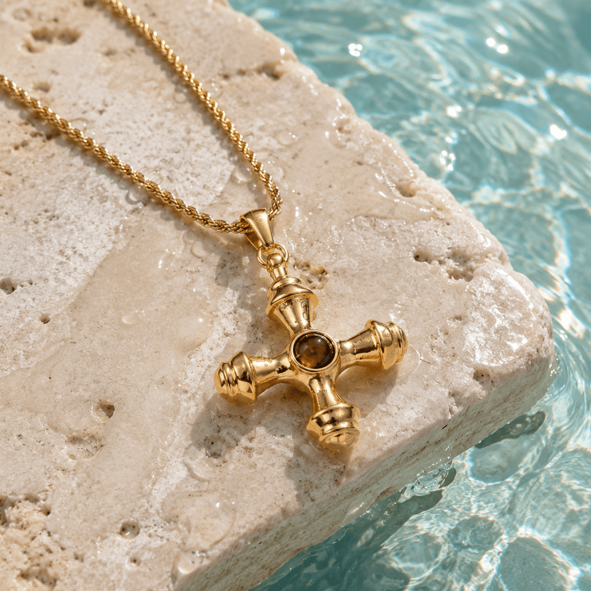 Zahara Ornate Cross Necklace
