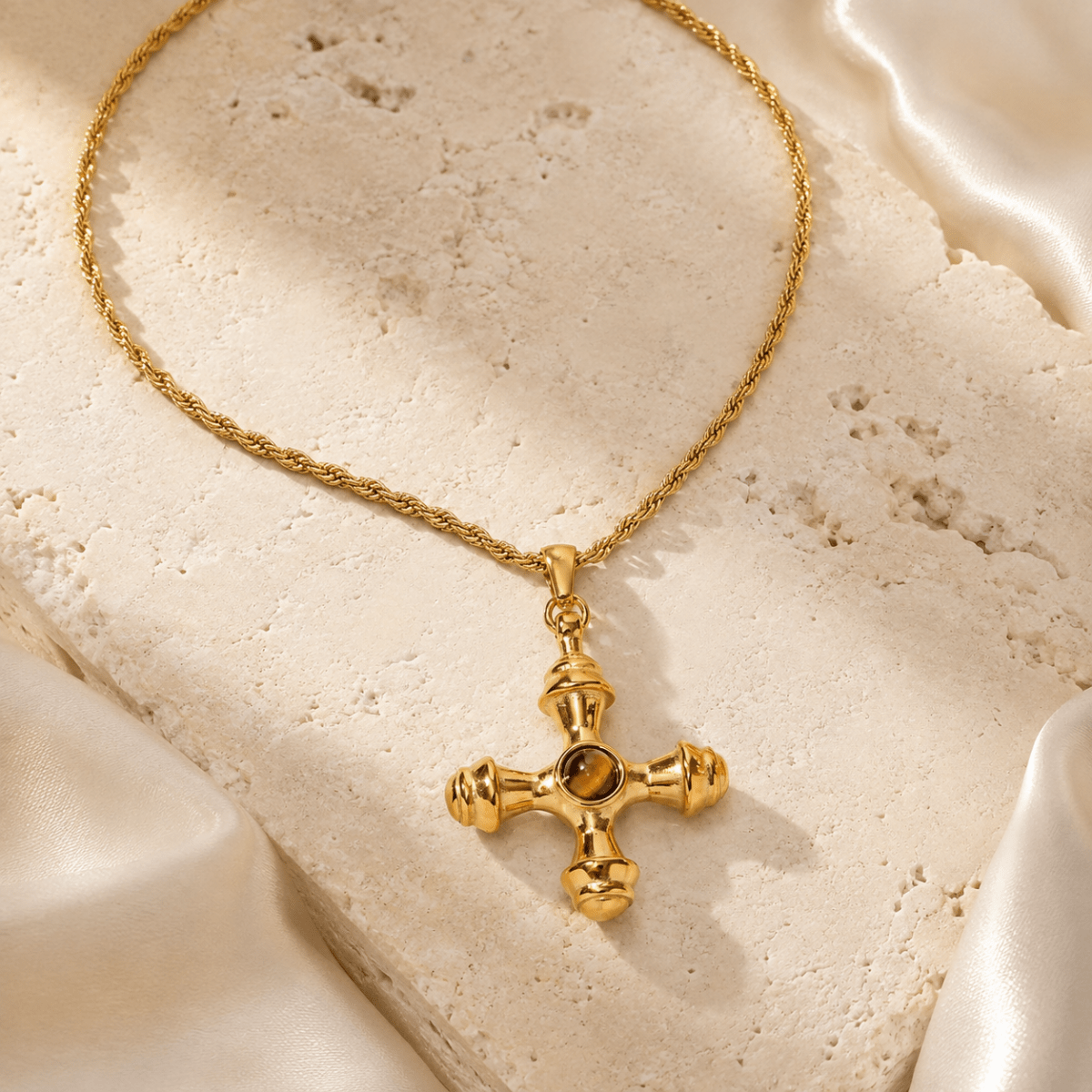 Zahara Ornate Cross Necklace