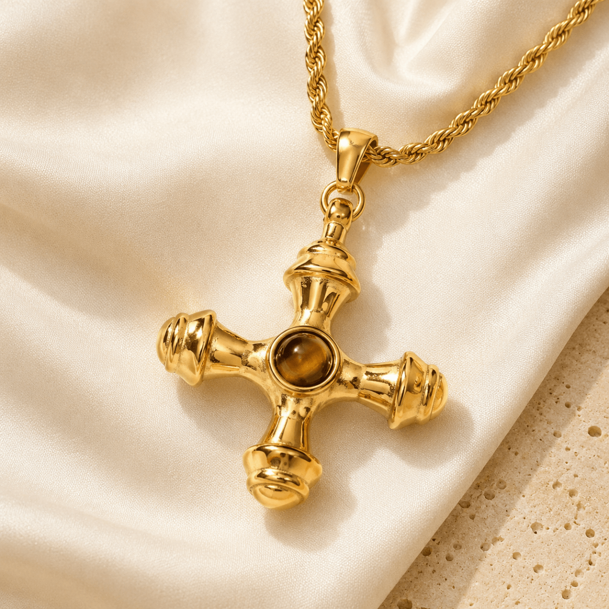 Zahara Ornate Cross Necklace